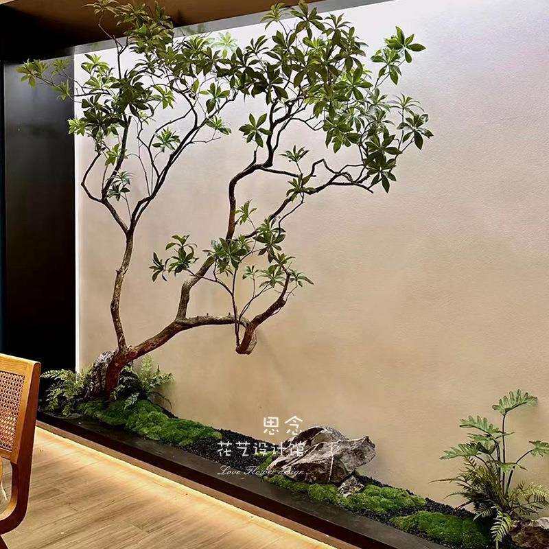 仿真绿植麻醉木真杆手加叶逼格设计师款私人创意简约植物造景室内