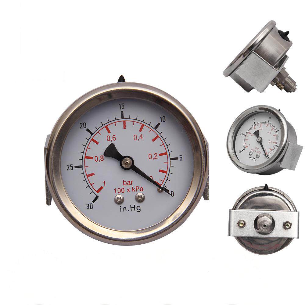 60mm轴向低2眼带U型夹压力表,带支架压力表U-CLAMP pressure gaug