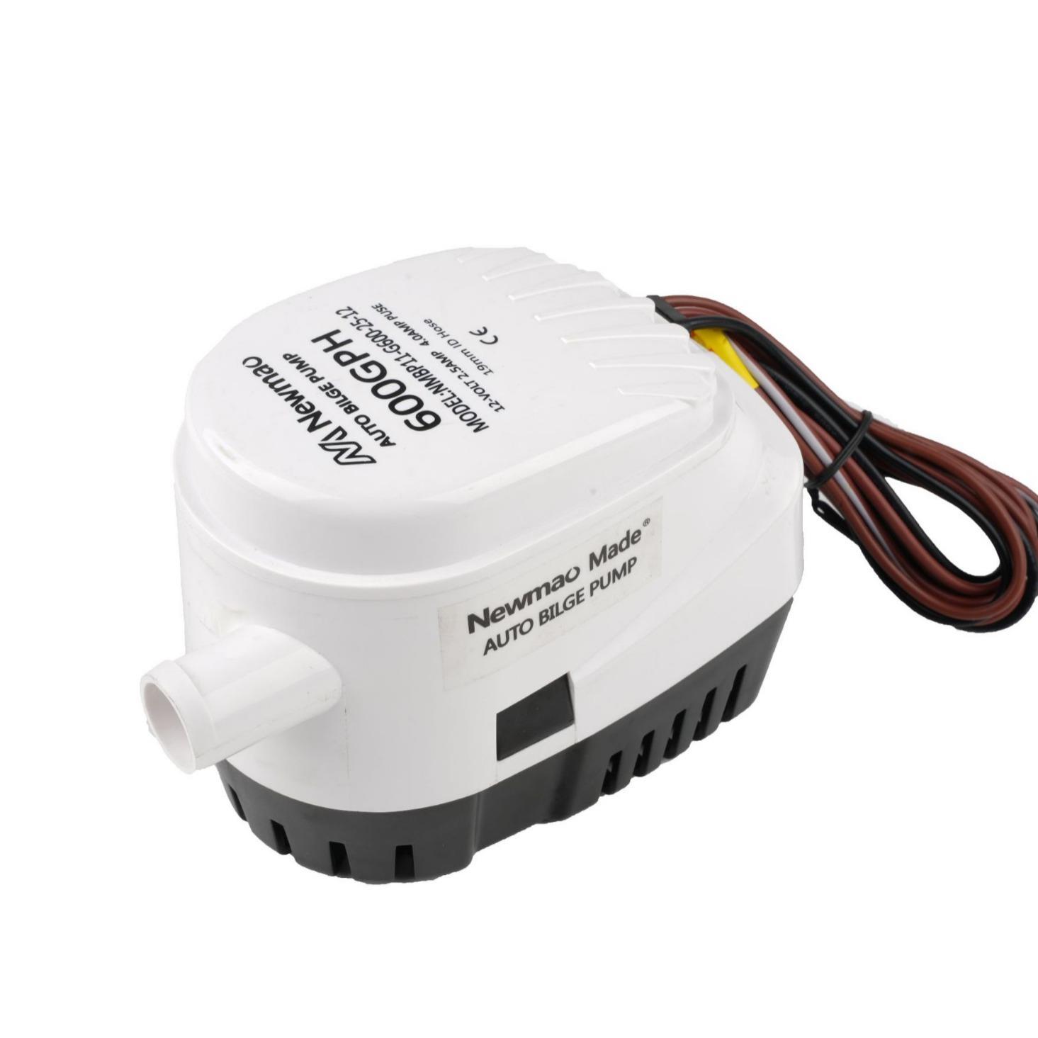 Newmao 600GPH 12V小型潜水泵 全自动舱底泵 游艇泵 舱底排水泵