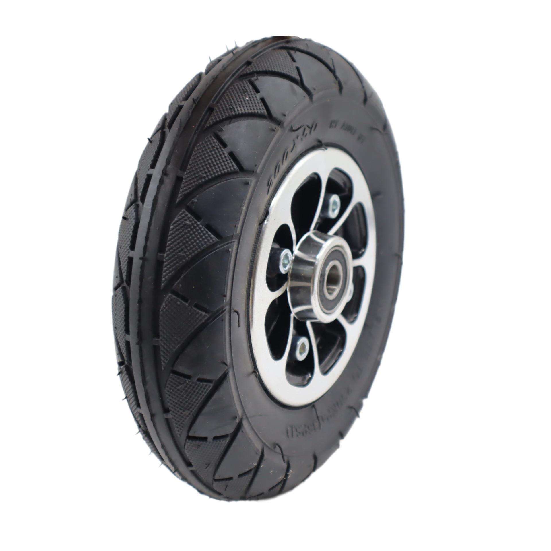 8寸电动儿童卡丁车轮胎200*50轮胎分体式轴承款铝合金8寸轮子