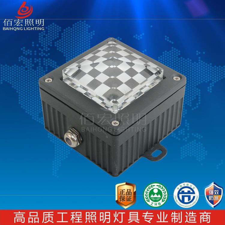LED方形压铸点光源3W5W户外建筑装饰灯RGB单色DMX512七彩壁灯