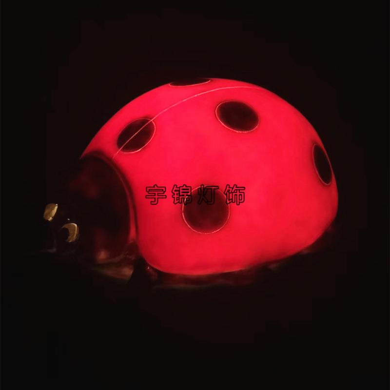 梦幻灯光节装饰园林亮化景观灯 户外树脂LED七星瓢虫灯动物造型灯