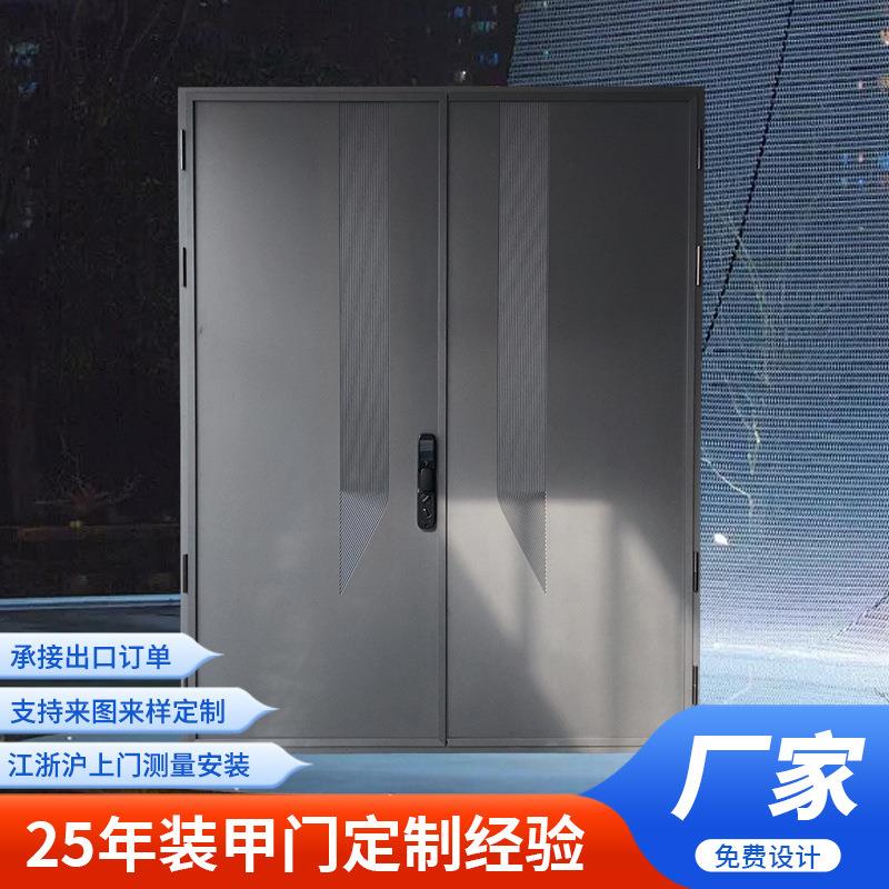 铸铝门别墅铝艺大门 别墅入户双开大门 豪华庭院入户防盗装甲门