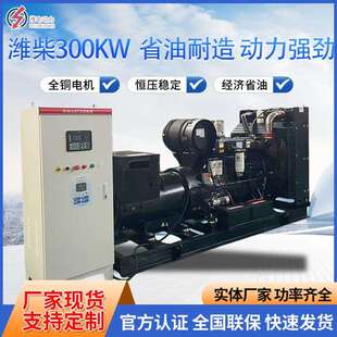 潍柴300KW发电机组柴油发电机组静音款省油耐造动力强劲厂家直发