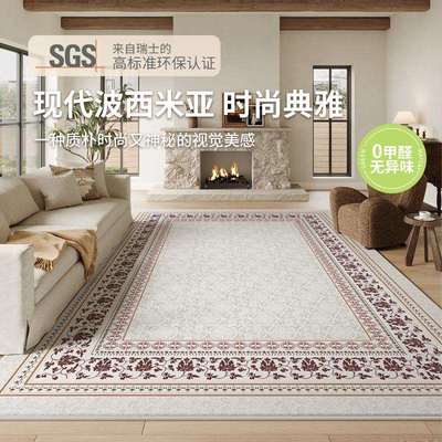 波西米亚客厅地毯耐脏易打理免洗2025新款轻奢高级沙发毯卧室地垫
