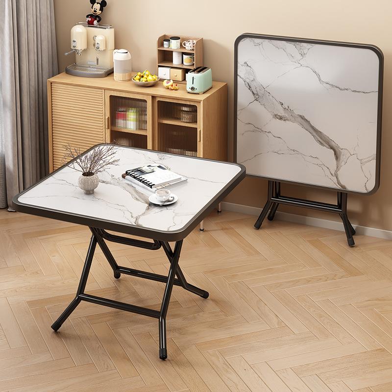 折叠桌家用小户型餐桌出租房宿舍桌子打牌桌便携四方桌阳台小圆桌