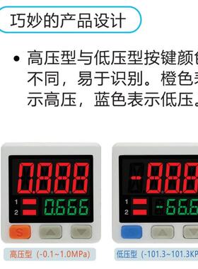 骁锐国产高压型APS-1022NVN压力表16公斤平替数显压力表DP-102