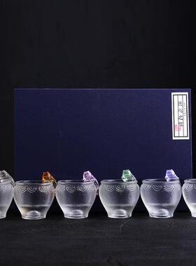 朕的江山杯故宫猫水晶琉璃茶杯玻璃主人杯猫咪御猫杯文创杯子茶具