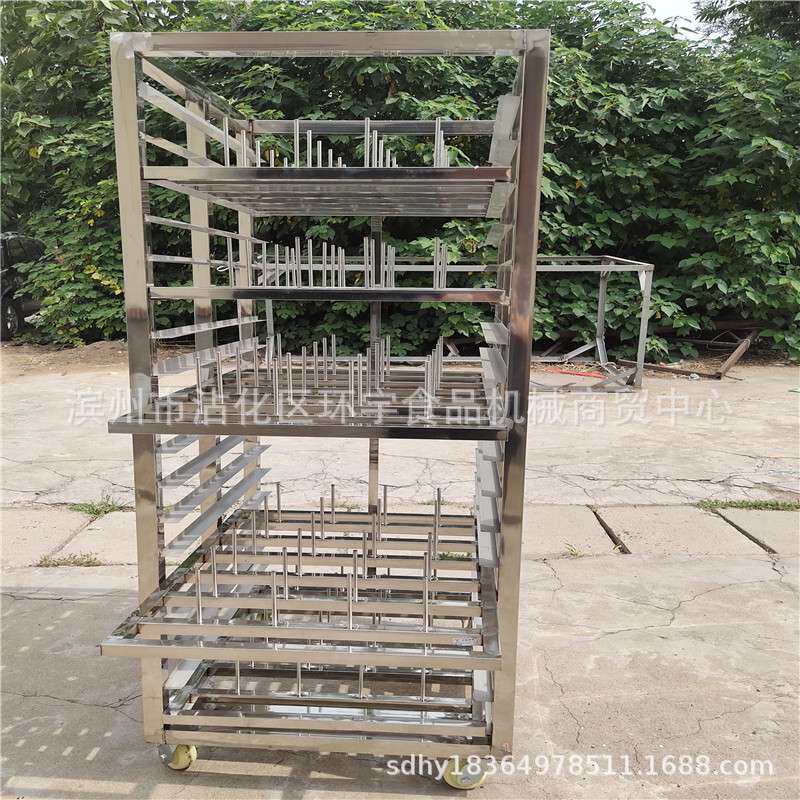 供应威海海参淡干晾晒架子食品水产冷冻轮子推车 耐温架子