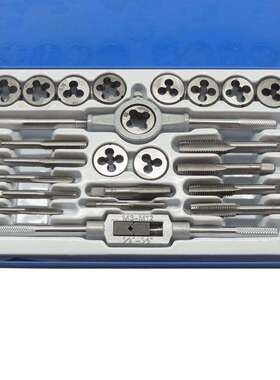 成套丝锥板牙组套 24PC件套铁盒丝锥板牙组套 丝锥板牙套装丝攻