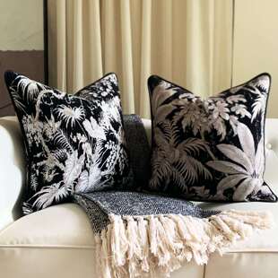 中古风雪尼尔抱枕套样板间家用靠枕客厅沙发椅子床头靠垫宋式美学