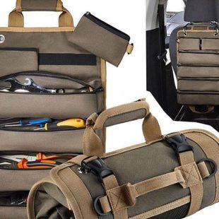 卷式电工工具包牛津布加厚款电工木工收纳袋车载五金工具包