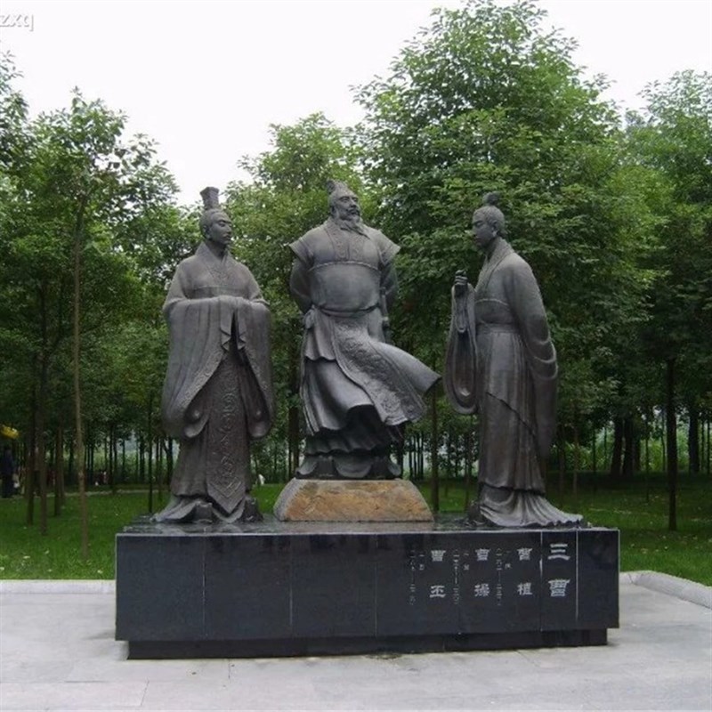 铸铜历史名人典故岳母刺字负荆B请罪人物寓言故事岳母刻字雕塑
