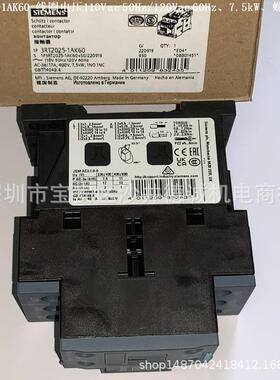 3RT2024-1AK60 接触器 线圈电压110Vac 50Hz/120Vac 60Hz、5.5kW
