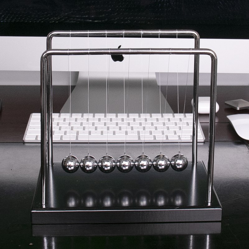 牛顿摆球器7球大号发疯摇摆撞z珠桌面物理小摆件单摆波实验撞击球