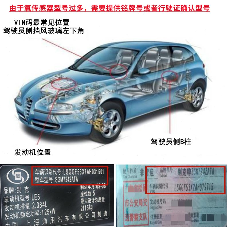 S6 5H  3 适用3北汽H6S氧传感器EH5H后723L  H2S2 S S前幻速HF  V