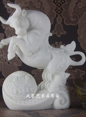 十二生肖牛石雕牛气冲天家居办公室书房创意时尚小摆件礼品工艺品