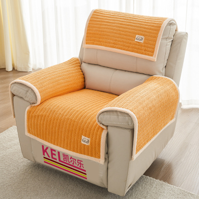 单人位电动d功能专用真皮沙发垫冬季毛绒美甲沙发套罩冬防滑坐垫