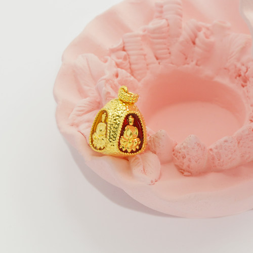 18k金珐琅四面佛吊坠（大）【QL07391】