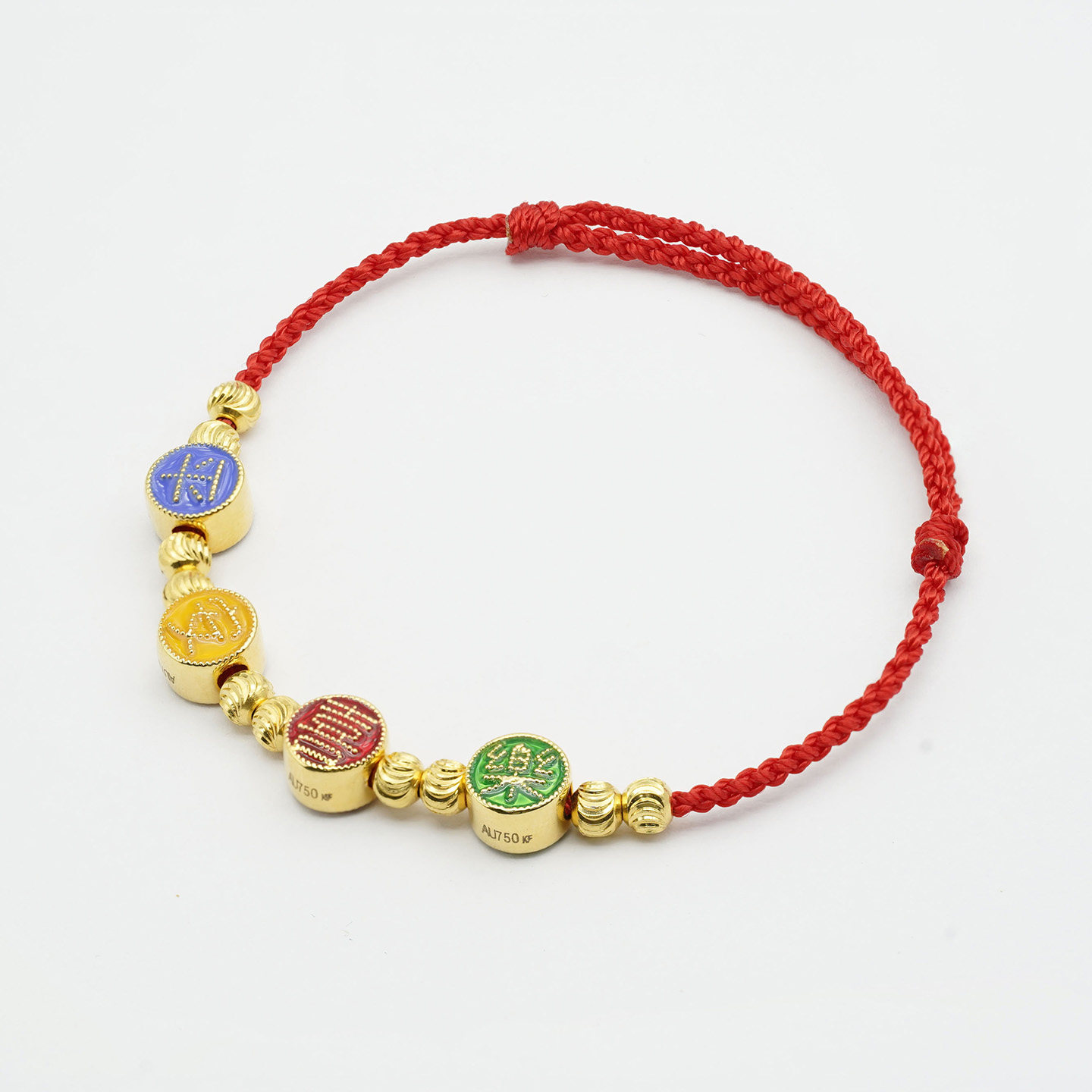 2025新款18k金编织红绳手绳手链