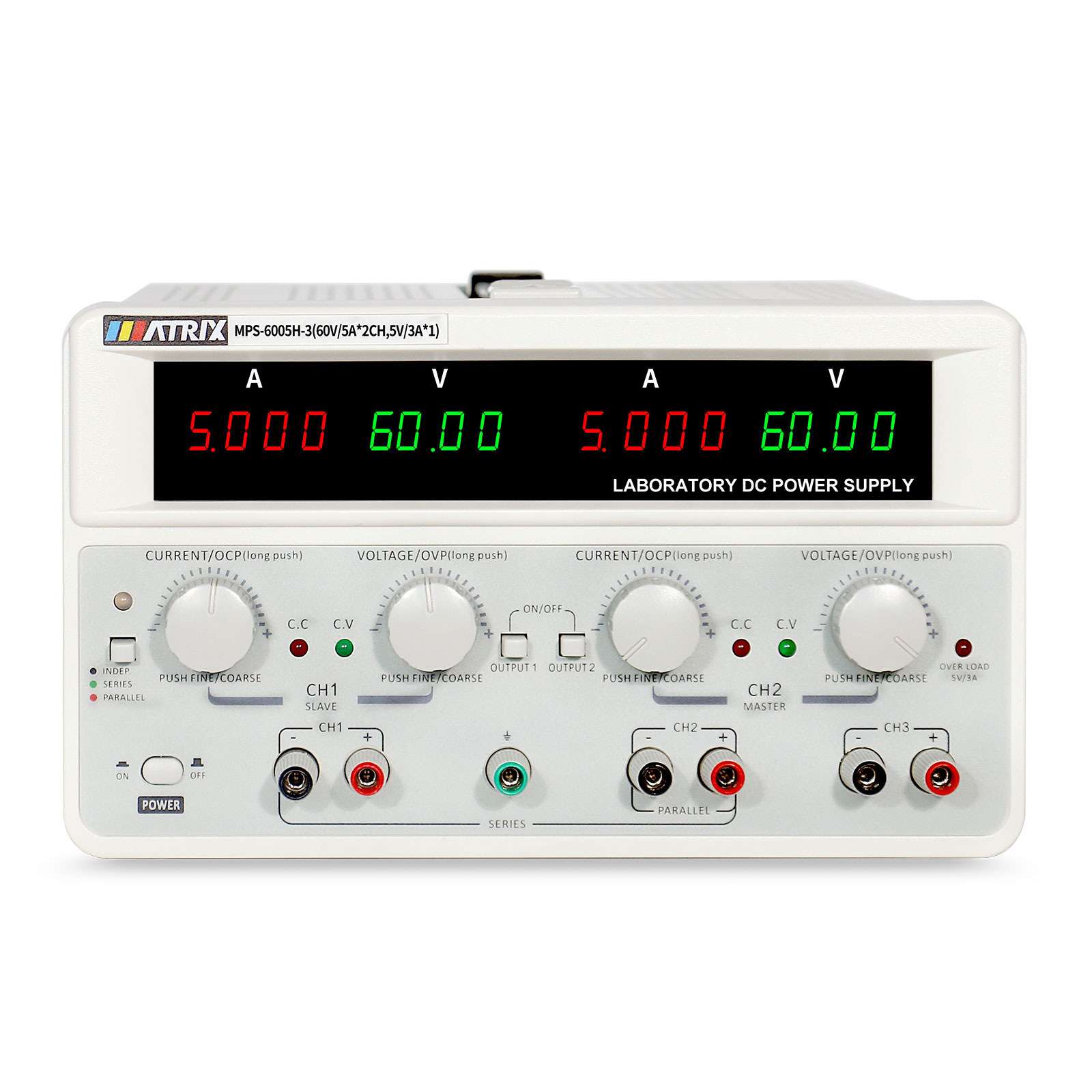 MATRIX麦创三通道直流稳压电源MPS-3005H/3003H3010H6003H6005H-3