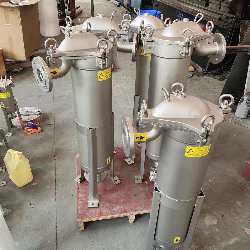 不锈钢顶入龟背单袋式过滤器 耐压 可定316 抛光等