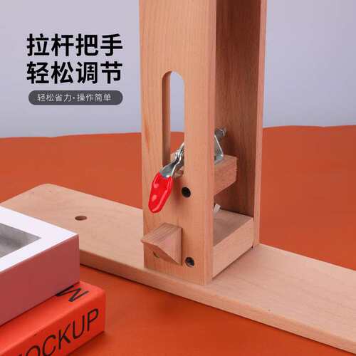 圆头手缝木架手工皮革榉木固定夹 可调节皮革缝线固定架