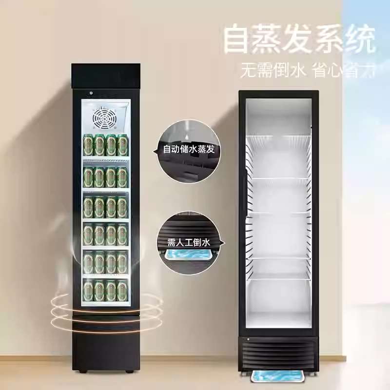 冰柜冷藏展示柜冷冻冰箱商用饮料保鲜立式啤酒水单门薄超窄展示柜