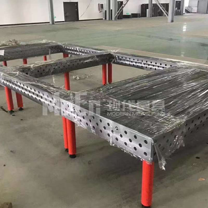 钢结构焊接平台2米3米铝型材焊接平台铸铁工装夹具t型槽平台电焊5