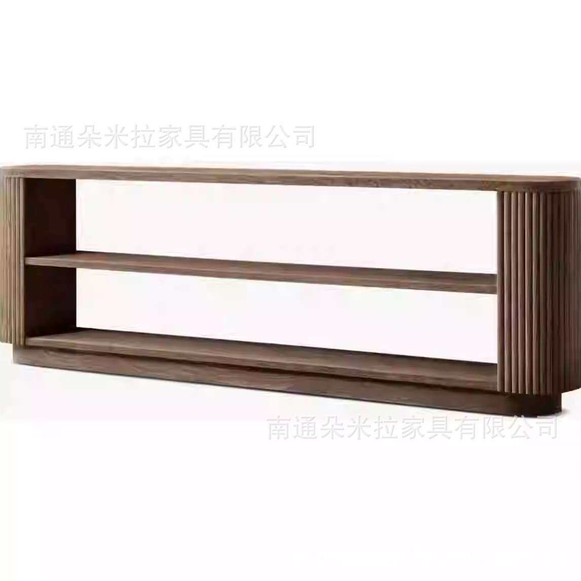 美式RH家具现代简约橡木边几轻奢客厅沙发背几法式乡村复古玄关桌