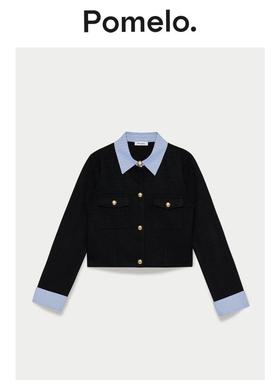 Pomelo 黑色短款毛呢外套