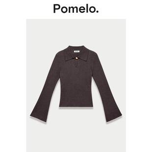 针织衫 显瘦喇叭袖 上衣女 柔软适宜修身 Pomelo