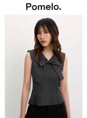 Pomelo 蝴蝶结衬衫 - 深灰色