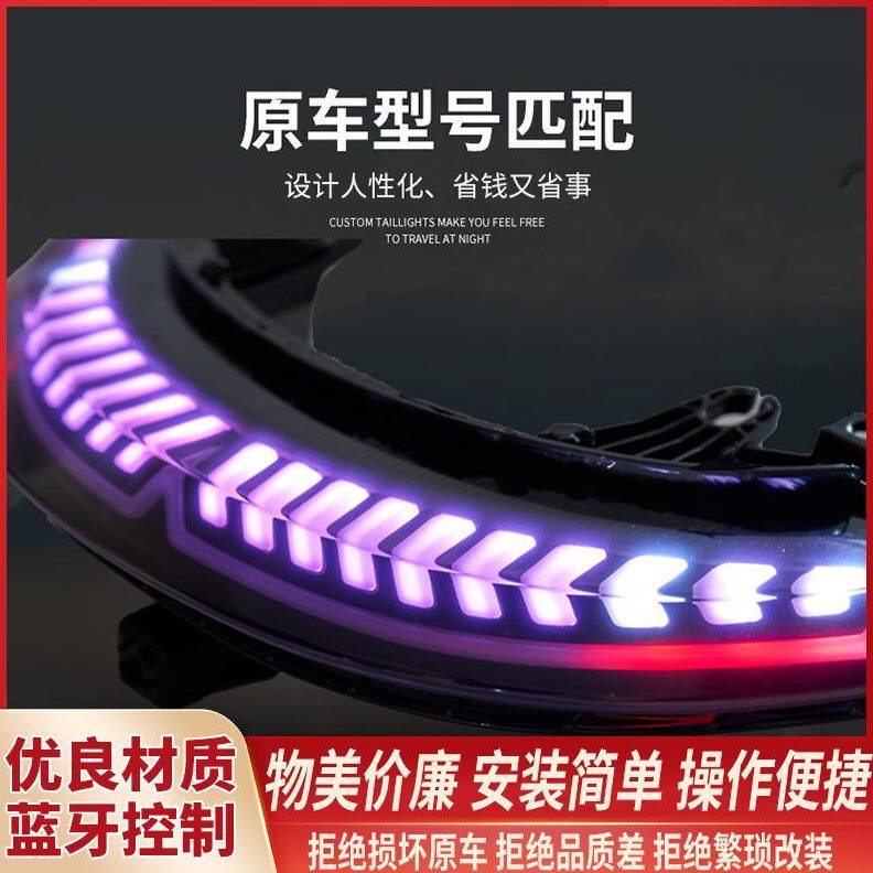 NM魔号月魔之翼魔法师尾灯狱犬琴改装系E可调地系系电动车九尾灯