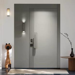 一门一景入户门防盗门现代轻奢别墅大门双开门子母门进户门铸铝门