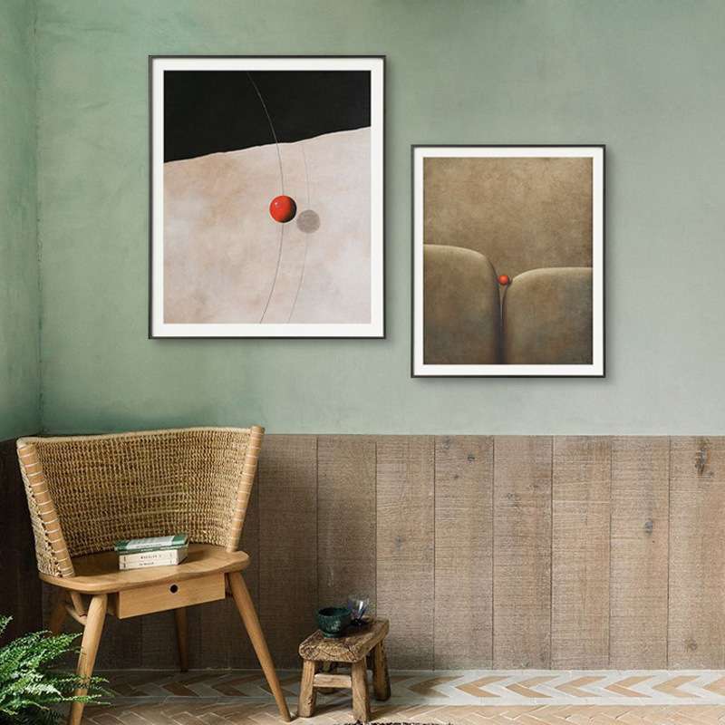 现代简约抽象个性装饰画极简北欧小众书房客厅壁画玄关酒店挂画图片