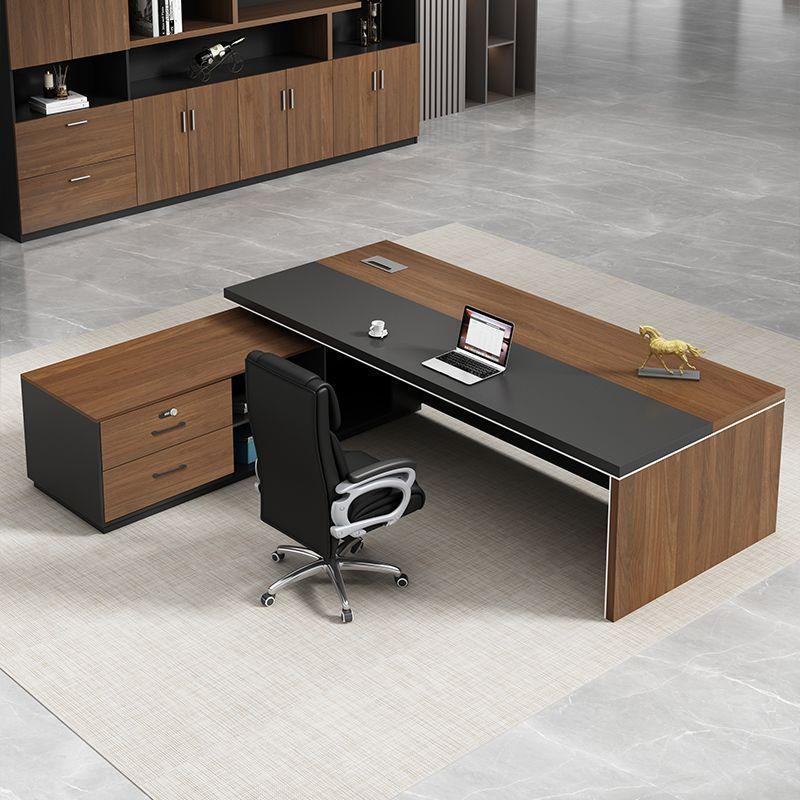 简约现代老板办公桌椅组合单人大班台总裁室经理桌主管桌办公家具