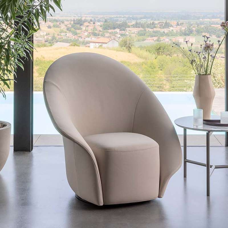 Lilia Revolving Armchair莉莉娅旋转扶手椅现代布艺沙发椅子