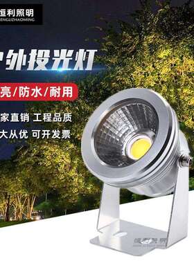 LED草坪插地灯户外射灯庭院景观绿化地插灯3w5wcob照树灯厂家直销