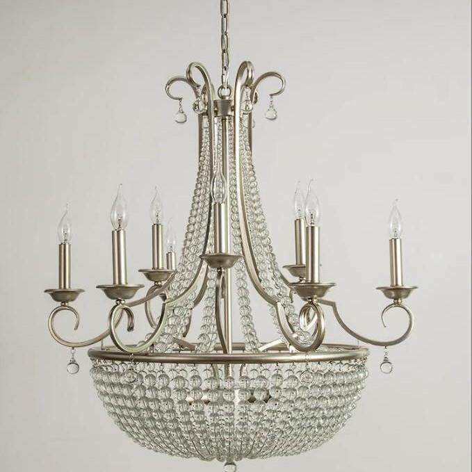 美式乡村吊灯客厅灯法式复古卧室家用别墅商铺奢华双层水晶大吊灯