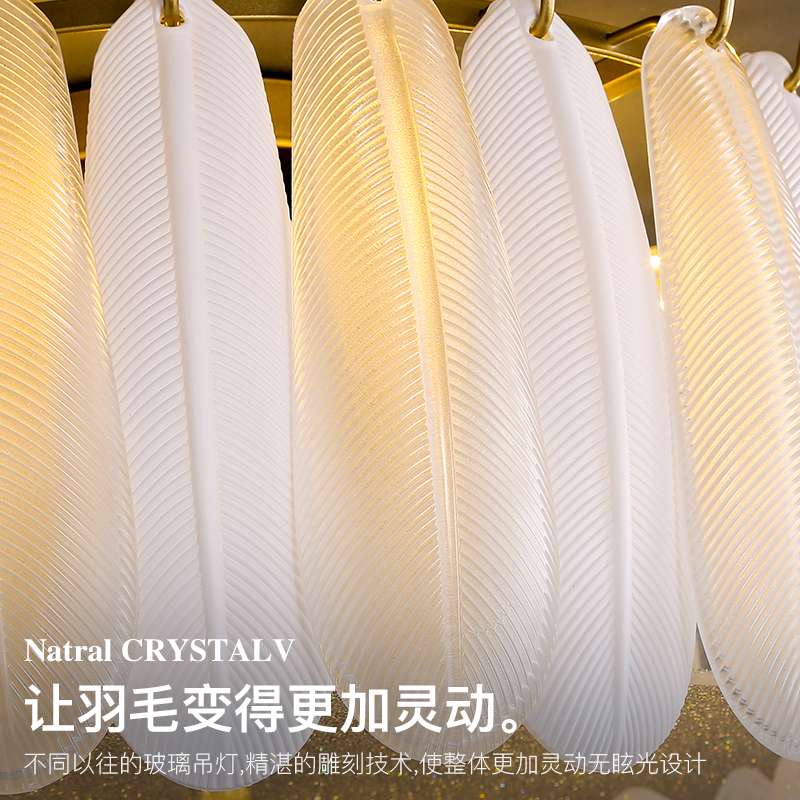 法式轻奢卧室灯简约温馨水晶房间吸顶灯后现代玻璃2025年新款灯具