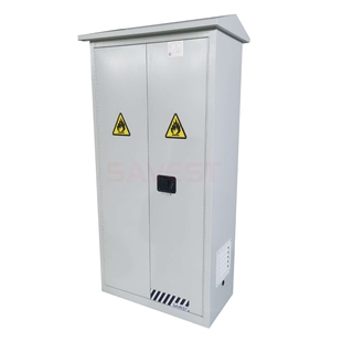 厂家供应 室外小型防爆气瓶柜 顶部挡雨棚设计 室外专用粉喷涂