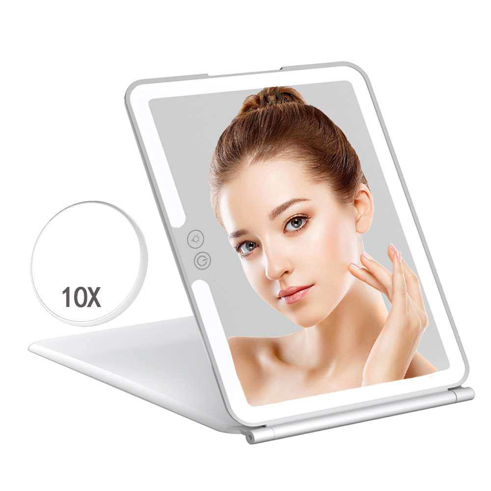 桌面化妆镜led带灯家用梳妆镜折叠三色灯便携美妆镜充电补妆镜,玩具/童车/益智/积木/模型,遥控车升级件/零配件,淘宝优惠券,粉丝福利购,淘宝优惠卷