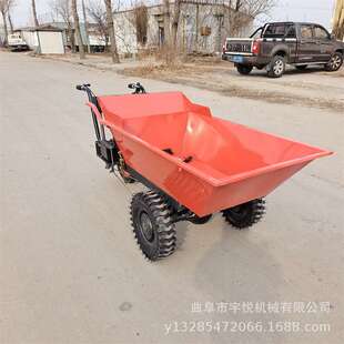 大功率汽油手推车  爬坡搬运工具 柴油款电启动灰斗车
