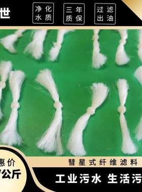 D型滤池用863彗星式纤维滤料 除油反冲洗水处理填料 盛世厂家