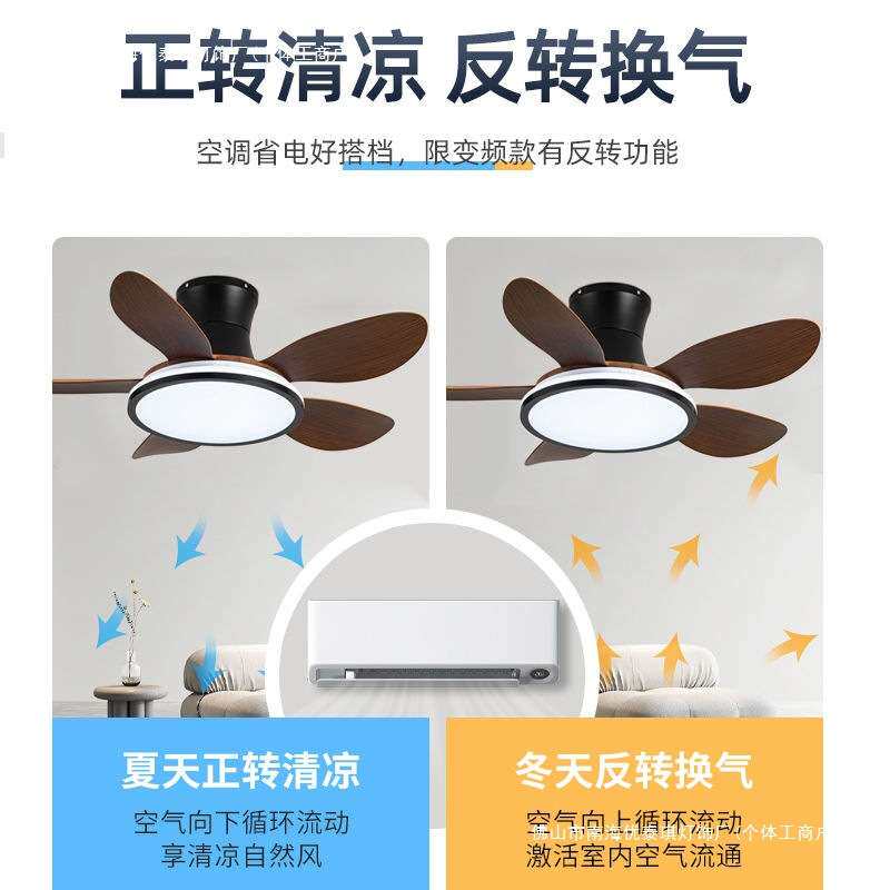 全光谱大瓦数家用餐厅吸顶风扇灯 客厅卧室静音吊扇灯led一体吊灯