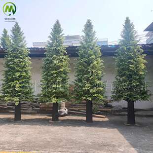 商场公园装饰大型水杉树仿真假树 户外人造玻璃钢仿真松柏树雪松