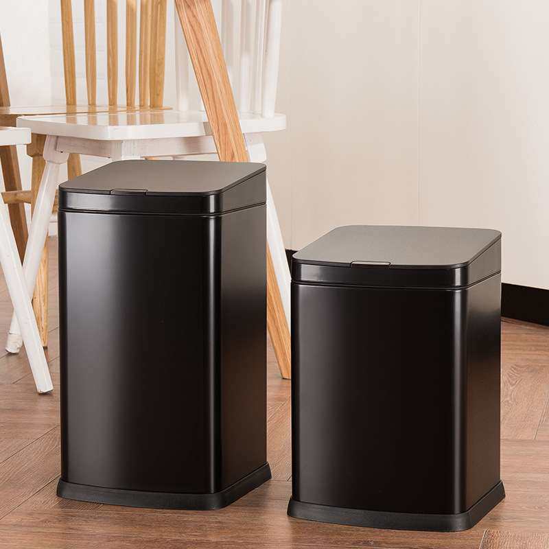 GAOK方形智能感应垃圾桶不锈钢感应垃圾桶收纳桶充电池6628N