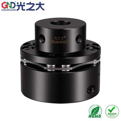 45#钢单台阶式不锈钢单膜片键槽8螺丝联轴器光之大连轴器GNB-26