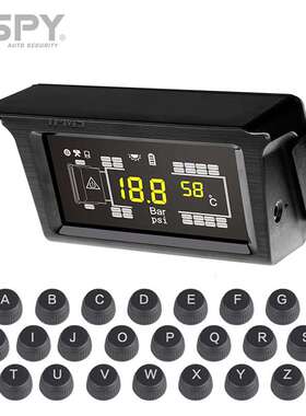 小飞将6-26轮卡车实时胎压监测tpms客车大巴太阳能14Bar气压检测